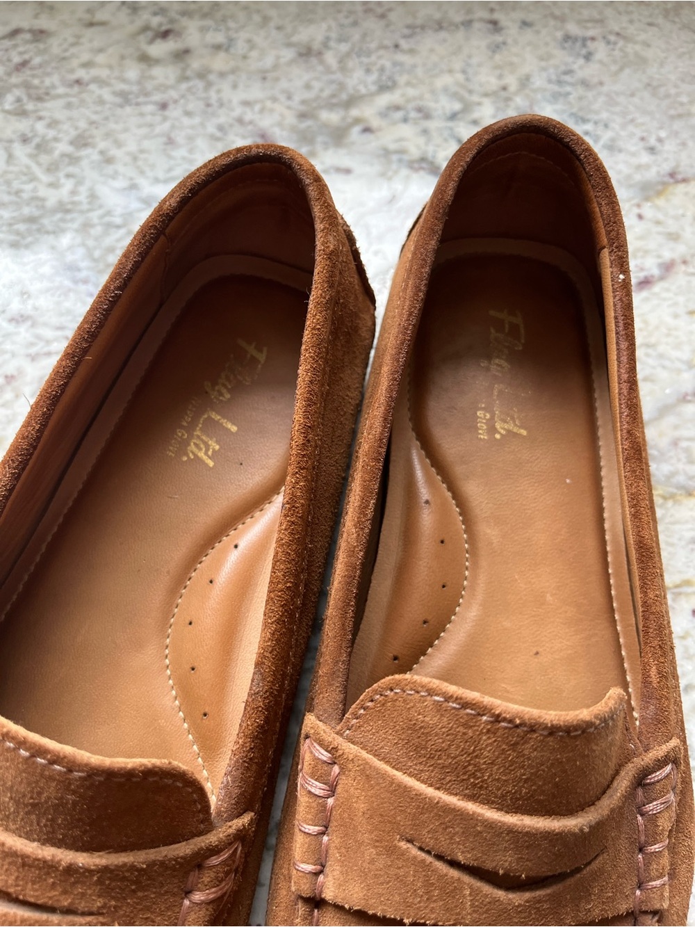 Women's Suede Penny Loafers in Brown - Picture 2 of 4